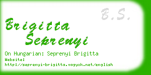 brigitta seprenyi business card